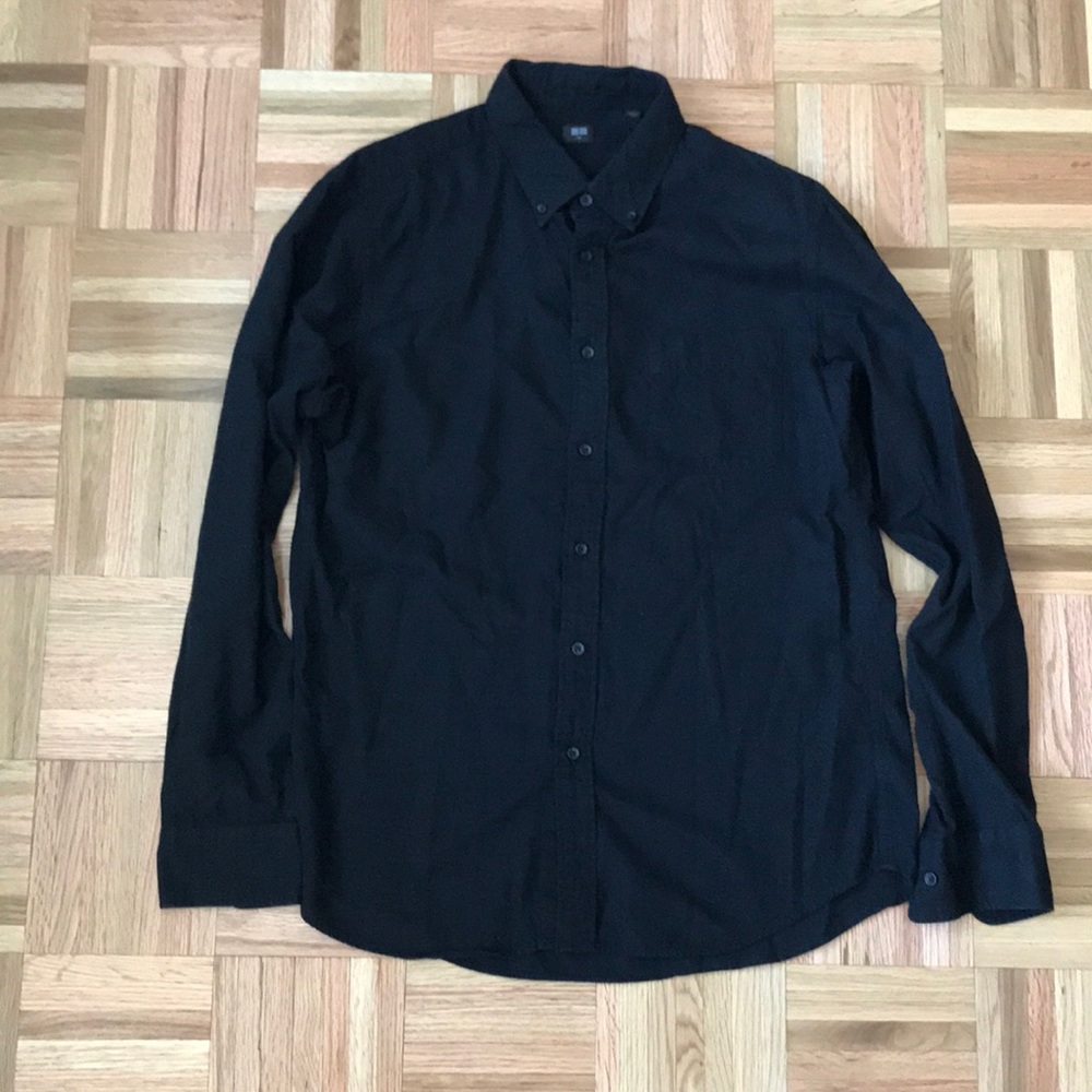 Uniqlo Black Flannel Shirt Medium Men’s